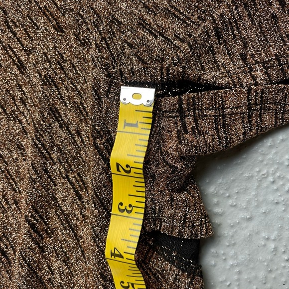 Codigo Gold Metallic Romper Long Sleeve Mock Neck Size Small - Picture 7 of 7